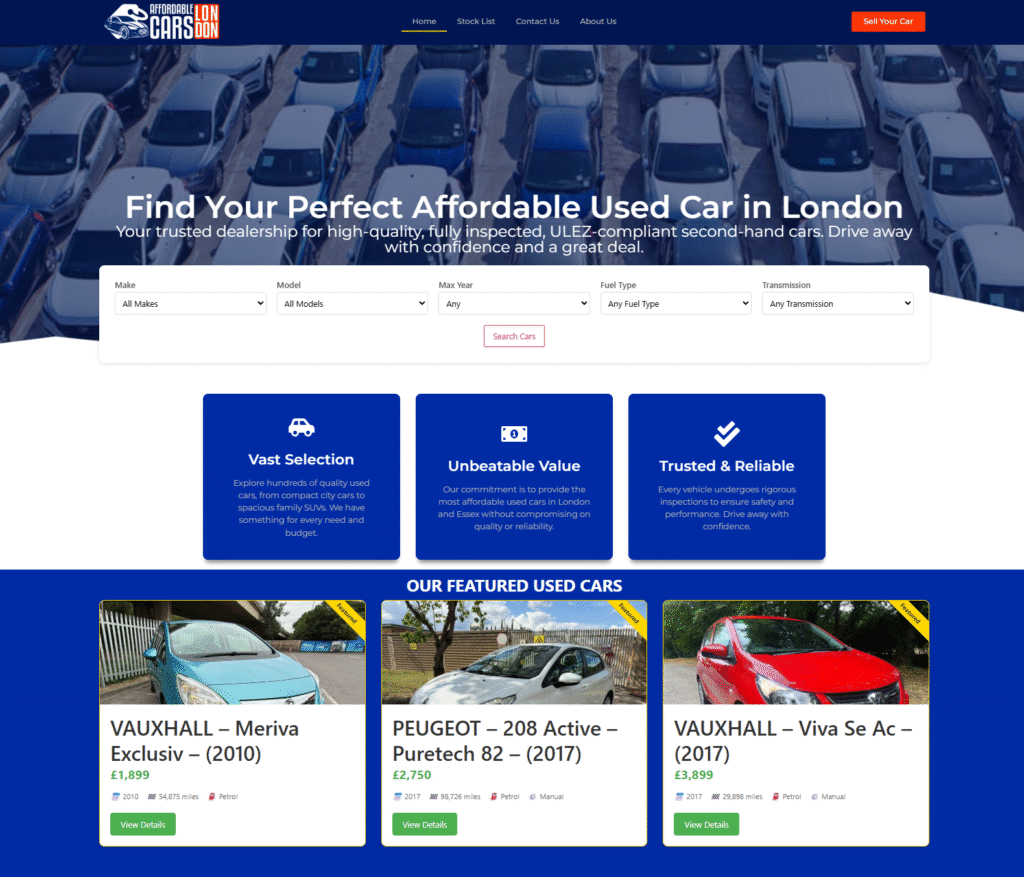 https://affordablecarslondon.co.uk